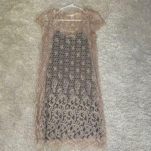 Diane Von Furstenberg DVF lace dress with slip 🖤 Stunning dress for an event